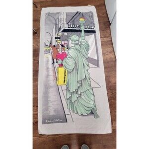 VTG Beach Towel Hudson Talbott Hilasal New York Statue of Liberty Bloomingdale’s